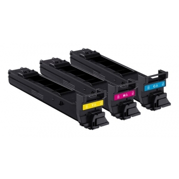 Pachet Cartus Toner Konica Minolta A0DKJ51 Cyan, Magenta, Yellow 3x 4000 Pagini for Magicolor 4650DN, 4650EN, 4690MF, 4695MF