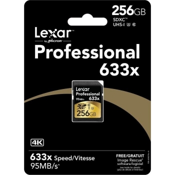 Card Memorie SDXC Lexar Professional 633x 256GB Clasa 10 UHS-I U3 LSD256CBEU633