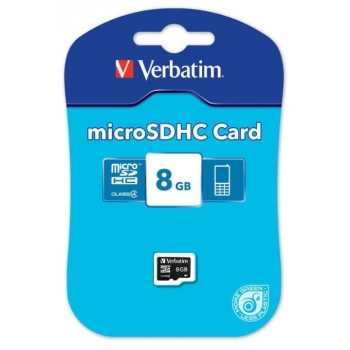 Card Memorie MicroSDHC Verbatim 8GB Clasa 4 44004
