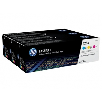 Pachet Cartus Toner HP Nr. 128A C/M/Y 3x1300 Pagini for Color LaserJet CM1415NF MFP, CM1415NFW MFP, Pro CP1525N, Pro CP1525NW CF371AM