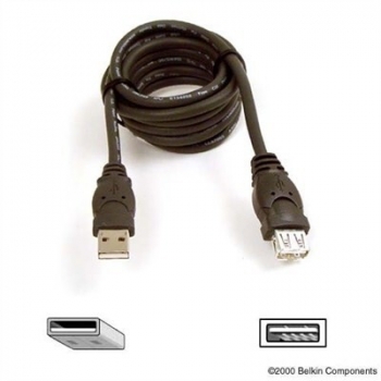 Cablu prelungitor USB BELKIN USB 2.0 Type A 4-pin Male - USB Type A 4-pin Female USB 2.0, 3m, Black F3U134B10