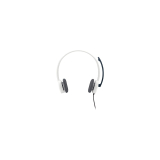 Casti cu microfon si control de volum Logitech H150, 3.5mm jack, albe 981-000350