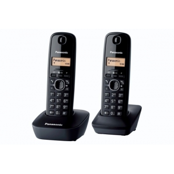 Telefon DECT Panasonic KX-TG1612FXH dublu negru