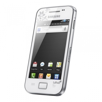 Telefon Mobil Samsung Galaxy Ace S5830i Pure White La Fleur 3.5" 320 x 480 ARM 11 832MHz Camera Foto 5MPx Android v2.2 SAMS5830PW
