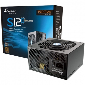 Sursa Sea Sonic S12II-520 Bronze 520W 6x Molex 9x SATA 1x PCI-E PFC Activ OVP, OPP, SCP 80+ Bronze SS-520GB