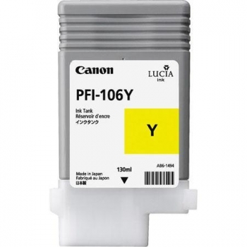 Pigment Ink Tank Canon PFI-106Y Yellow 130ml for iPF6400, iPF6450 CF6624B001AA