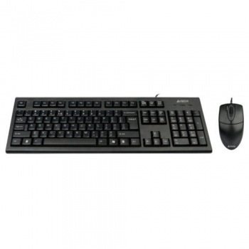 Kit Tastatura+Mouse A4Tech KR-8520D Tastatura KR-85 PS/2 Mouse OP-620D 4 butoane 800dpi PS/2 Black
