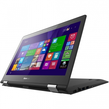 Laptop Lenovo Yoga 500-15 Convertible Ultrabook Intel Core i5 Broadwell 5200U up to 2.7GHz 8GB DDR3L HDD 1TB SSH 8GB nVidia GeForce 940M 2GB 15.6" Full HD IPS Touch Windows 8.1 Pro Black 80N6005QRI