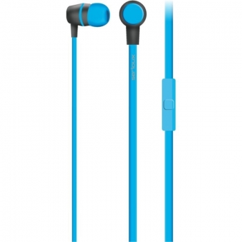 Casti cu microfon Serioux, in-ear, buton on/off, frecventa 18-20KHz, sensitivitate 116dB, impedanta 32Ohm, cablu 1.2m, jack 3.5mm, culoare albastru