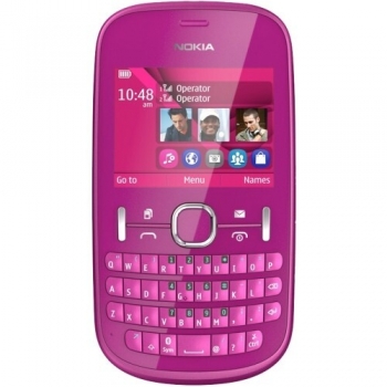 Telefon Mobil Nokia Asha 200 Pink Dual SIM tastatura qwerty Camera Foto 2MPx NOK200P