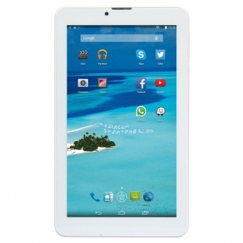 Tableta Mediacom SmartPad S2 3G ARM Cortex A7 Dual Core 1.3GHz 7.0" 1024x600 512MB RAM memorie interna 8GB GPS Android 4.4 White M-MP7S2B3G