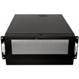 Carcasa rack CHEMBRO - dimensiuni utile:19"/4U/553mm, 3x5.25" driver bay la vedere, 4x3,5" hot-swap 6Gb/s miniSAS Backplane& 8cm cooler (84H220910-78), 1x12cm cooler in spate, usa in fata inchidere cu cheie, laterala inchidere cu cheie,