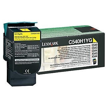 Cartus Toner Lexmark C540H1YG Yellow High Yield Return Program 2000 pagini for C540N, C543DN, X543DN, C544DN, C544DTN, C544DW, C544N, X544DN, X544DTN, X544DW, X544N, C546DTN, X546DTN, X548DE, X548DTE