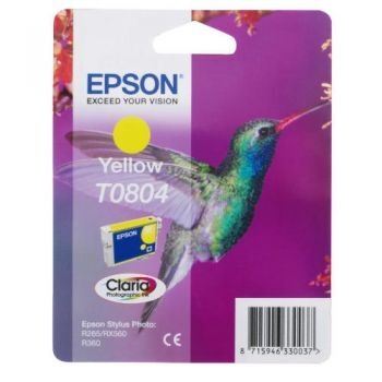 Cartus Cerneala Epson T0804 Yellow Claria for Stylus Photo P50, R265, R285 /360,RX560 RX585, PX700W,PX800FW, PX810, PX710 C13T08044011