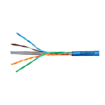 Cablu U/UTP Cat.6, 4x2xAWG23/1, 300MHz, PVC, Eca, albastru Schrack HSEKU423P1