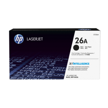 HP 26A Black Original LaserJet Toner Cartridge (3.1K) CF226A