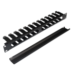 Organizator cabluri cu degete si capac, montare orizontala, 1U (4,5x 7,5cm) XCAB-1701