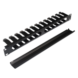Organizator cabluri cu degete si capac, montare orizontala, 1U (4,5x 7,5cm) XCAB-1701