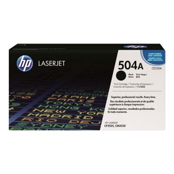 Cartus Toner HP Nr. 504A Black 5.000 Pagini for Color LaserJet CM3530 MFP, CM3530FS MFP, CP3525DN, CP3525N, CP3525X CE250A