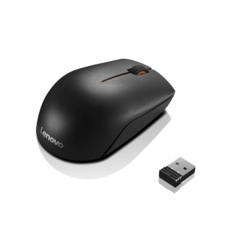 Mouse Lenovo 300 Compact, Wireless, Black