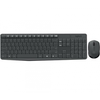 Kit Wireless Tastatura+Mouse Logitech Combo MK235 Mouse Optic 3 butoane Tastatura Multimedia 15 functii FN 920-007931