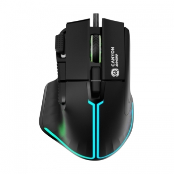 Mouse Optic Canyon Fortnax GM-636, RGB LED, USB, 20000 DPI, Black CND-SGM636B