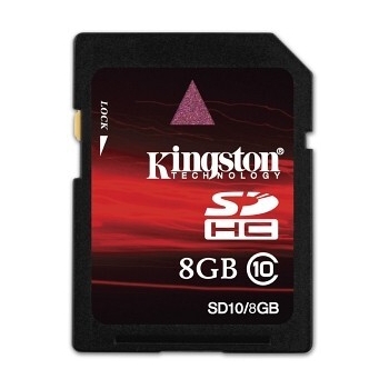 Card Memorie SDHC Kingston 8GB Clasa de viteza 10 SD10V/8GB