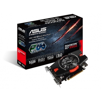 Placa Video Asus AMD Radeon R7 250X 1GB GDDR5 128bit PCI-E x16 3.0 DVI HDMI DisplayPort R7250X-1GD5