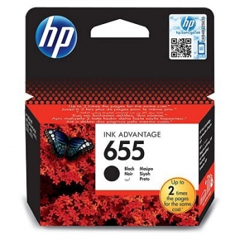 Cartus Cerneala HP Nr. 655 Black 550 Pagini for Deskjet Ink Advantage 3525, 4615, 4625, 5525, 6525 CZ109AE