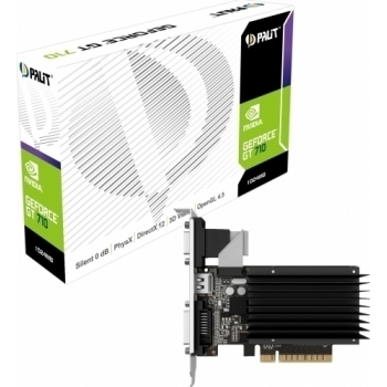 Placa Video Palit nVidia Geforce GT710 1GB GDDR3 64bit PCI-E x16 2.0 VGA DVI HDMI NEAT7100HD06H