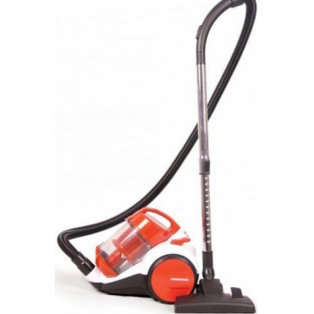 Aspirator Heinner HVC-M1400WH, putere 1400W, putere absorbtie 245W, recipient praf: 2.2 l, variator putere, 2 accesorii: pentru spatii inguste si perie de praf, tija telescopica din metal, cablu alimentare 5m, culoare: alb cu portocaliu