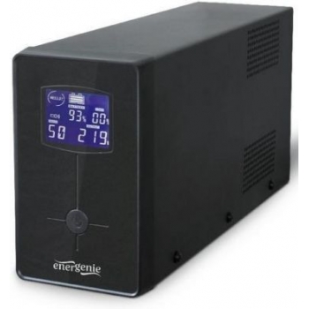 UPS GEMBIRD 850VA w. AVR, diplay LCD, interfata USB, black,