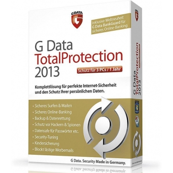 G Data Total Protection 2014 ESD Electronic 3 Calculatoare 1 An