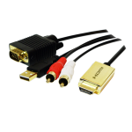 HDMI to VGA with Audio Cable, 2m, black LogiLink CV0052A