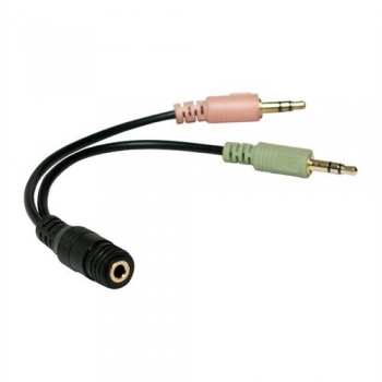 Adaptor audio 3.5mm stereo 4p. (m) la 2 x 3.5 stereo (t), Logilink "CA0020"