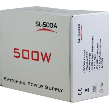 Sursa Inter-Tech SL-500 500W 3x SATA 2x Molex 1x Floppy PFC pasiv SCP OCP OVP