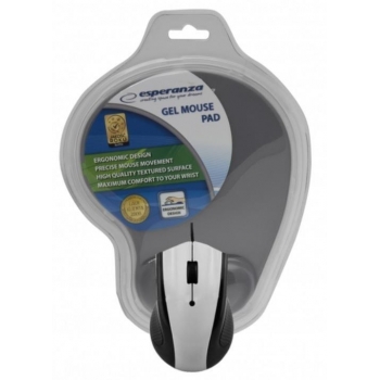 Mouse Esperanza EM125E Optic 3 butoane 1200dpi USB + GEL Mouse Pad EM125E - 5901299909171