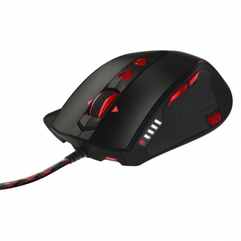 Mouse Patriot, USB, senzor laser, Viper V560, 8200dpi, negru, greutate ajustabila pana la 29.4g, 9 butoane programabile