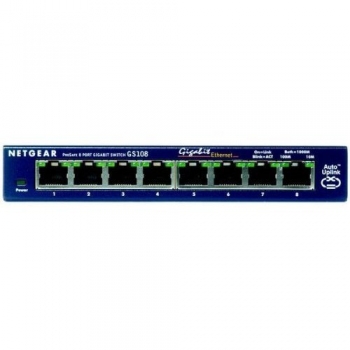 Switch Netgear ProSafe GS108GE 8xRJ-45 10/100/1000Mbps