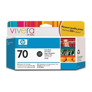 Cartus Cerneala HP Nr. 70 Photo Black Vivera Ink 130 ml for HP Designjet Z2100 24', Designjet Z2100 44' Q6677A, Designjet Z2100 44' Q6677C, Designjet Z3200 24' C9449A