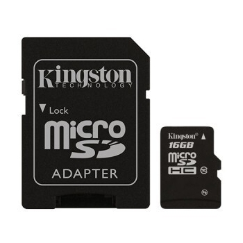Card Memorie MicroSDHC Kingston 16GB Clasa 4 + adaptor SD SDC4/16GB