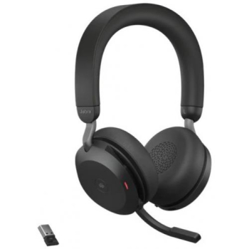 Casti Wireless Jabra Evolve2 75 MS Stereo, USB Type-C, Microfon, Stand Negru 27599-999-889