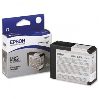 Cartus Cerneala Epson T5807 Light Black 80ml for Stylus Pro 3800, Stylus Pro 3880 C13T580700