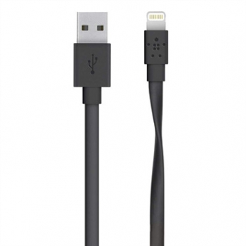 Belkin Mixit Flat Lightning to USB Cable 1.2m , Black - for iPod/iPhone/iPad