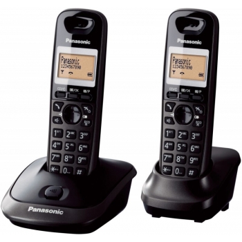 Telefon DECT Panasonic KX-TG2512FXT Caller ID dublu negru