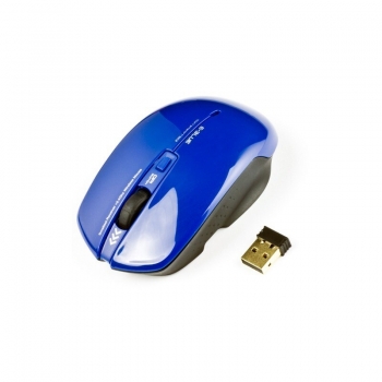 Mouse Wireless E-Blue Smarte II Senzor BlueWave 3 butoane 1750dpi USB Blue EMS118BL