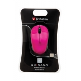 VERBATIM MOUSE GO NANO WIRELESS HOT PINK