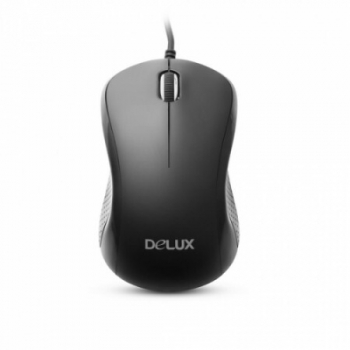 Mouse Delux 391BU optic 3 butoane 1000dpi USB black DLM-391BU