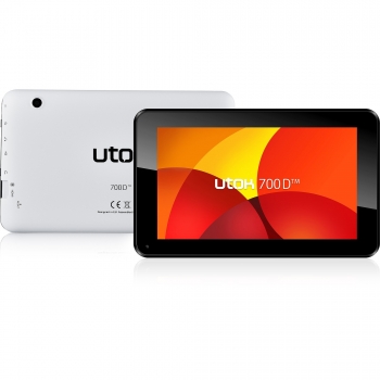 Tableta UTOK 700 D Black-White Allwinner A20 Dual Core 1.2 GHz 7" 800 x 480 512MB RAM memorie interna 8GB Android 4.2.2 700DBW