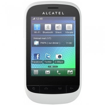 Telefon Mobil Alcatel One Touch 720D White Dual SIM Wi-Fi Camera Foto 2MPx ALC720DWHITE